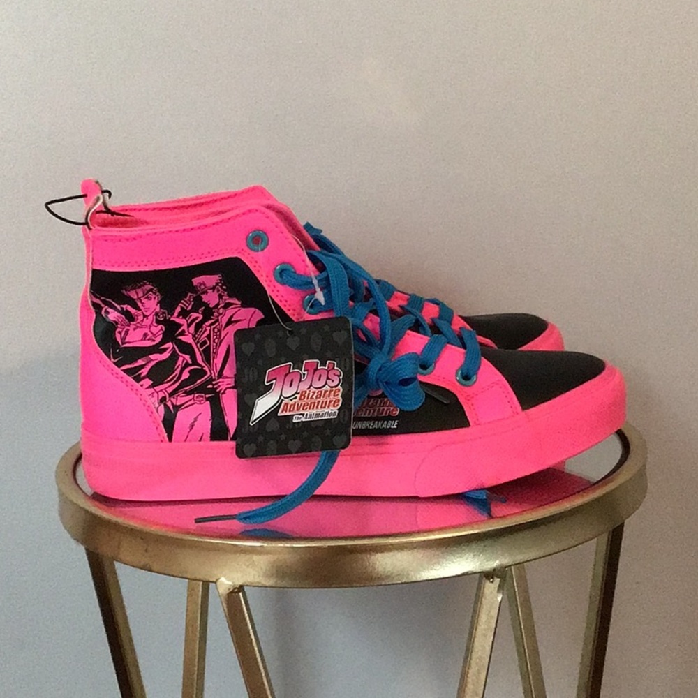 JoJo's Bizarre Adventure Kids Sneakers - Pink and Black